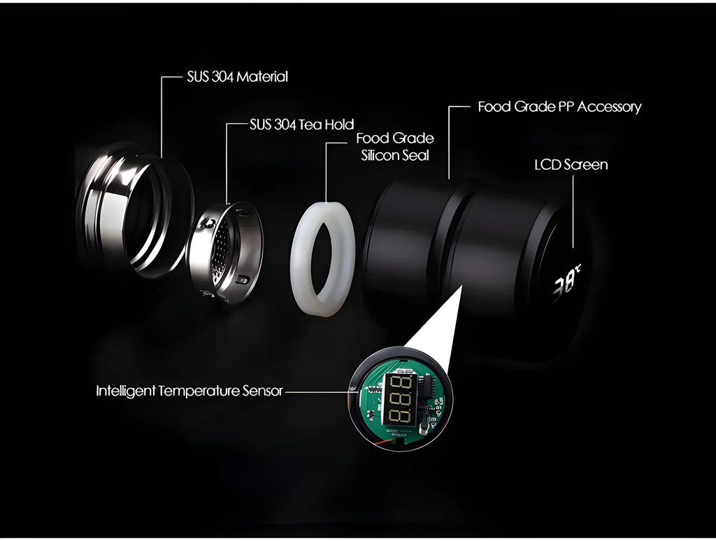 0726 Vacuum Insulated Water Bottle with LED Temperature Display (1 Pc / Multicolor)